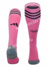 2023-2024 Leeds United 2nd Away Pink Soccer Socks