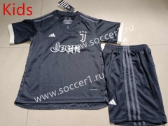 2023-2024 Juventus 2nd Away Black Kids/Youth Soccer Uniform-507