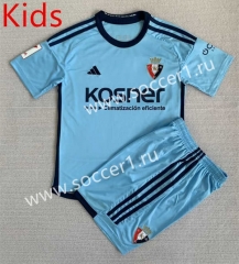 2023-2024 CA Osasuna Away Blue Kids/Youth Soccer Uniform-AY