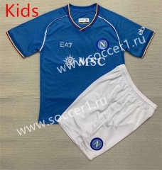 2023-2024 Napoli Home Blue Kid/Youth Soccer Uniform-AY