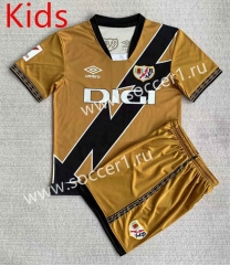 2023-2024 Rayo Vallecano 2nd Away Earthy Yellow Kids/Youth Soccer Uniform-AY