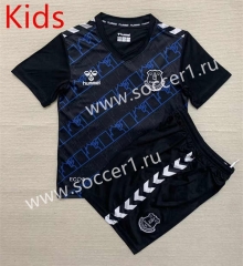 2023-2024 Everton Goalkeeper Black Kids/Youth Soccer Uniform-AY