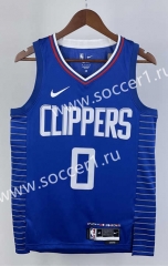 Los Angeles Clippers Away Blue #0 NBA Jersey-311