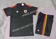 2023-2024 Roma 2nd Away Black Soccer Uniform-718
