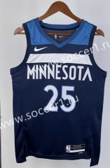 2023 Minnesota Timberwolves Away Royal Blue #25 NBA Jersey-311