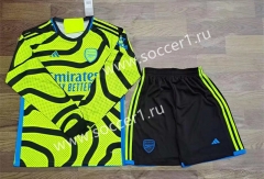 2023-2024 Arsenal Away Fluorescent LS Thailand Soccer Uniform AAA-709