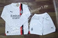 2023-2024 AC Milan Away White LS Soccer Uniform-709