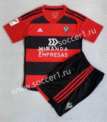 2023-2024 Mirandés Home Red&Black Kids/Youth Soccer Uniform-AY