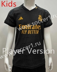 (Without Shorts) Player Version 2023-2024 Real Madrid 2nd Away Black Thailand Kids/Youth Soccer jersey-SJ