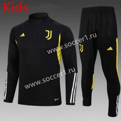 2023-2024 Juventus Black Kids/Youth Soccer Tracksuit-815
