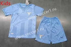 2023-2024 Lazio Home Blue Kid/Youth Soccer Uniform-8679