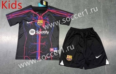 2023-2024 Jointly-Designed Barcelona Black Kid/Youth Soccer Uniform-8679
