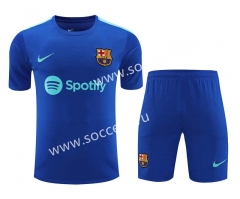 2023-2024 Barcelona Dark Blue Thailand Training Soccer Uniform-418
