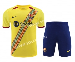 2023-2024 Barcelona Yellow Thailand Training Soccer Uniform-418