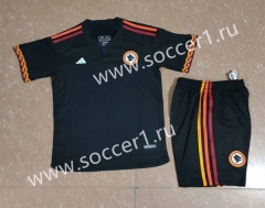 2023-2024 Roma 2nd Away Black Kids/Youth Soccer Uniform-507
