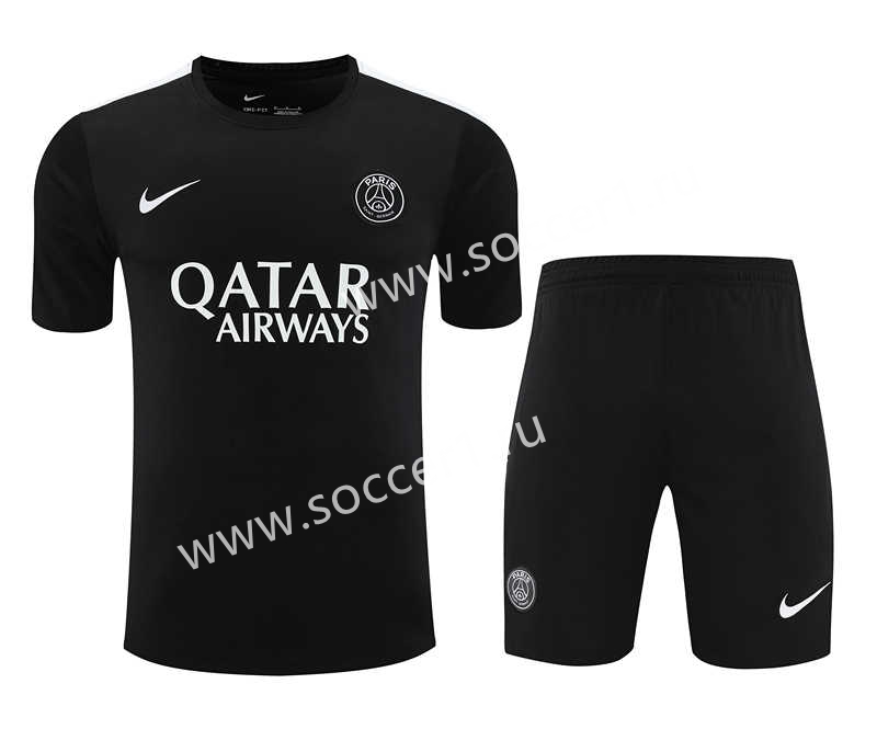 2023-2024 Paris SG Black Thailand Training Soccer Uniform-418,Paris SG