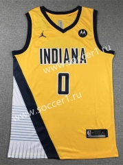 Indiana Pacers Yellow #0 NBA Jersey