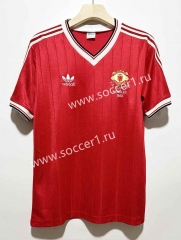 Retro Version 1983 FA Cup Final Manchester United Red Soccer Jersey AAA-7505