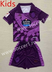 2023-2024 Real Valladolid Away Purple Kids/Youth Soccer Uniform-AY