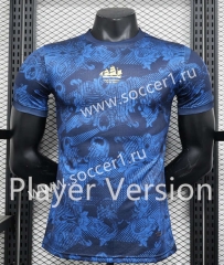 Player Version 2023-24 Manchester City Three Champions League Edition Royal Blue Thailand Soccer Jersey AAA-888