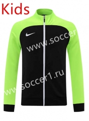 Nike Black&Green Thailand Kids/Youth Soccer Jacket-LH