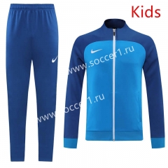 Nike Sky Blue Thailand Kids/Youth Soccer Jacket Uniform-LH