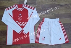 2023-2024 Ajax Home Red&White LS Soccer Uniform-709