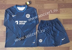 2023-2024 Chelsea Away Royal Blue LS Soccer Uniform-709