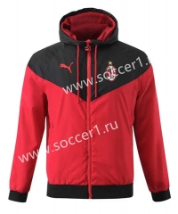 2023-24 AC Milan Red Thailand Trench Coat With Hat-518