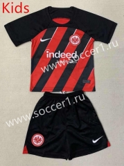 2023-24 Eintracht Frankfurt Home Red&Black Kids/Youth Soccer Uniform-7809