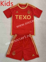 2023-24 Aberdeen Home Red Kid/Youth Soccer Uniform-AY