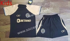 2023-24 Sporting Clube de Portugal 2nd Away Black Kid/Youth Soccer Uniform-709