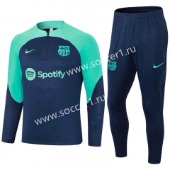 2023-2024 Barcelona Royal Blue Thailand Soccer Tracksuit Uniform-411