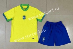 2024-25 Brazil Home Yellow Soccer Uniform-6748