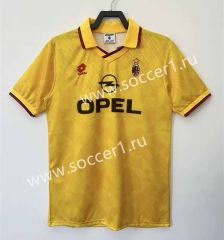 Retro Version 95-96 AC Milan 2nd Away Yellow Thailand Soccer Jersey AAA-811