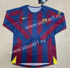 Retro Version 05-06 Barcelona Home Red&Blue LS Thailand Soccer Jersey AAA-422