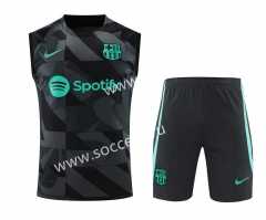 2023-24 Barcelona Black&Grey Thailand Training Soccer Vest Uniform-418