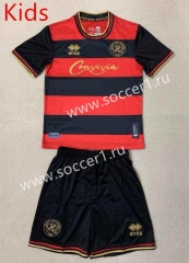 2023-24 Queens Park Rangers Away Black&Red Kids/Youth Soccer Uniform-AY