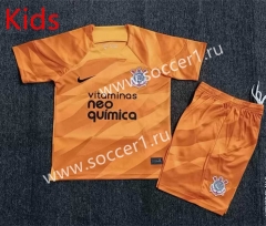 2023-24 Corinthians Goalkeeper Orange Kids/Youth Soccer Unifrom-2483