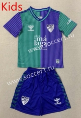 2023-2024 Málaga Away Blue&Green Kids/Youth Soccer Uniform-AY