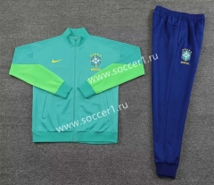2023-24 Brazil Green Thailand Soccer Jacket Uniform -LH