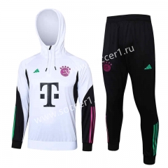 2023-2024 Bayern München White Thailand Soccer Tracksuit With Hat-815