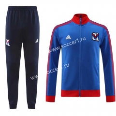 2023-24 Olympique Lyonnais Bright Blue Thailand Soccer Jacket Unifrom-LH