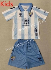 2023-2024 Málaga Home Blue&White Kids/Youth Soccer Uniform-AY