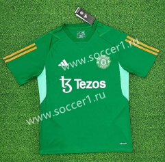 (S-4XL) 2023-2024 Manchester United Green Soccer Jersey AAA-403
