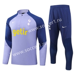 2023-2024 Tottenham Hotspur Light Blue Thailand Soccer Tracksuit-815