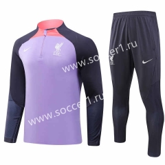 (S-3XL) 2023-2024 Liverpool Purple Thailand Soccer Tracksuit-GDP