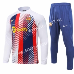 2023-24 Barcelona Special Version White Thailand Soccer Tracksuit -GDP