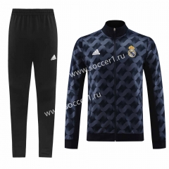 2023-2024 Real Madrid Royal Blue Thailand Soccer Jacket Uniform-LH