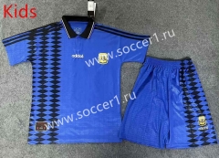 Retro Version 1994 Argentina Blue Kids/Youth Soccer Uniform-709
